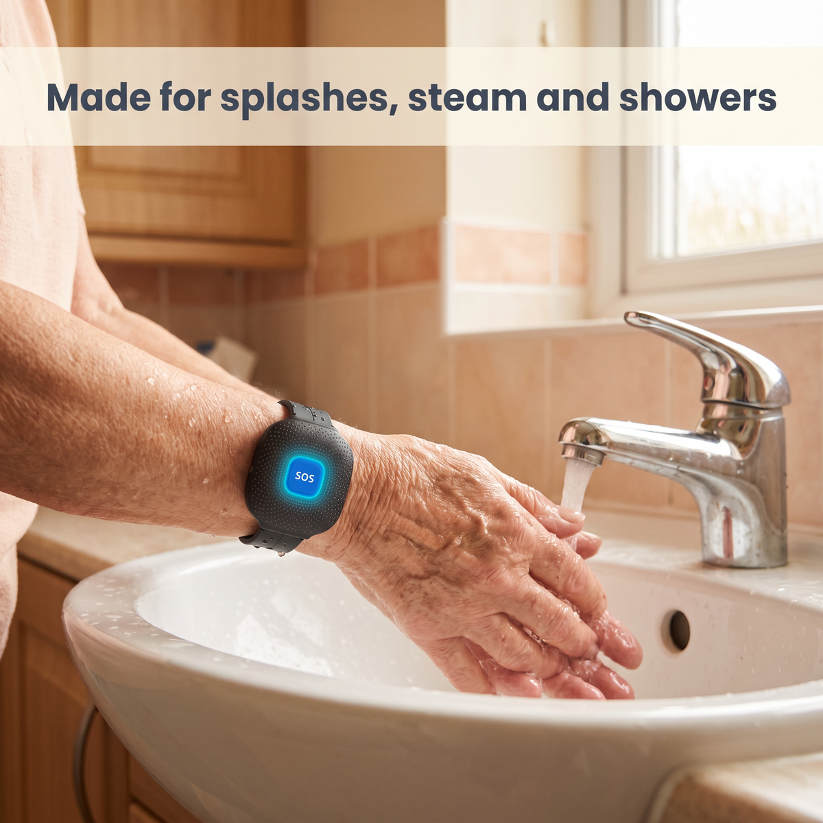 Wristband worn while washing hands